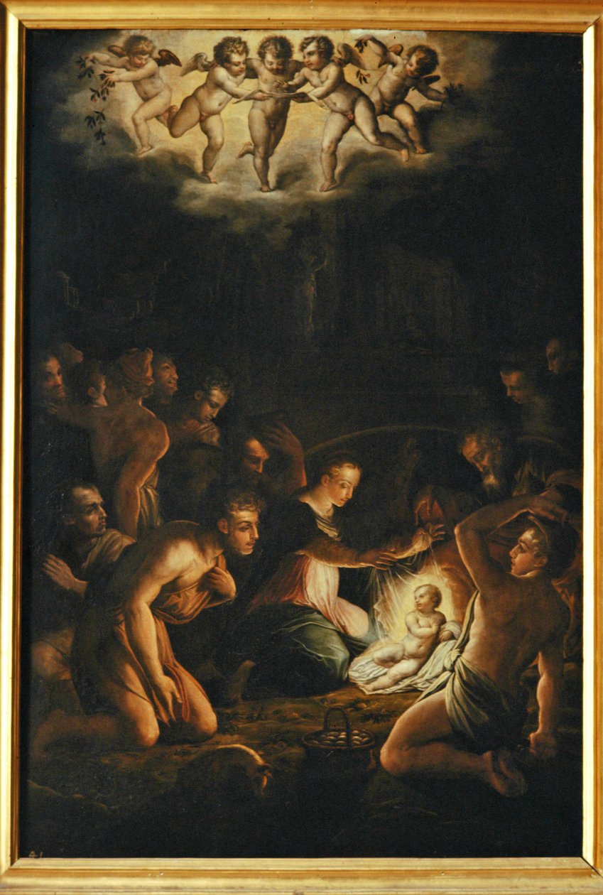 Adorazione dei pastori. 1550 circa (dipinto su tela) da Giorgio Vasari