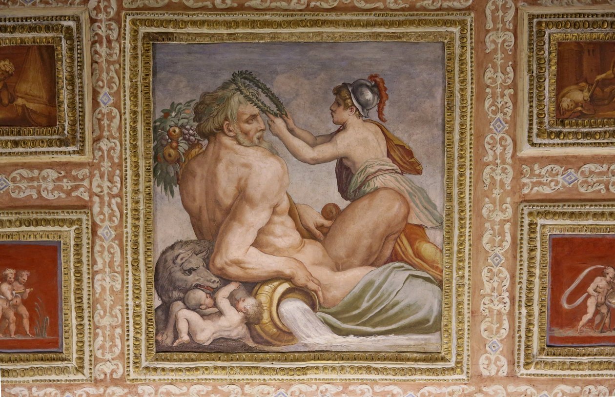 Cerere che allatta Trittolemo (dettaglio del soffitto Altoviti, 1553) da Giorgio Vasari