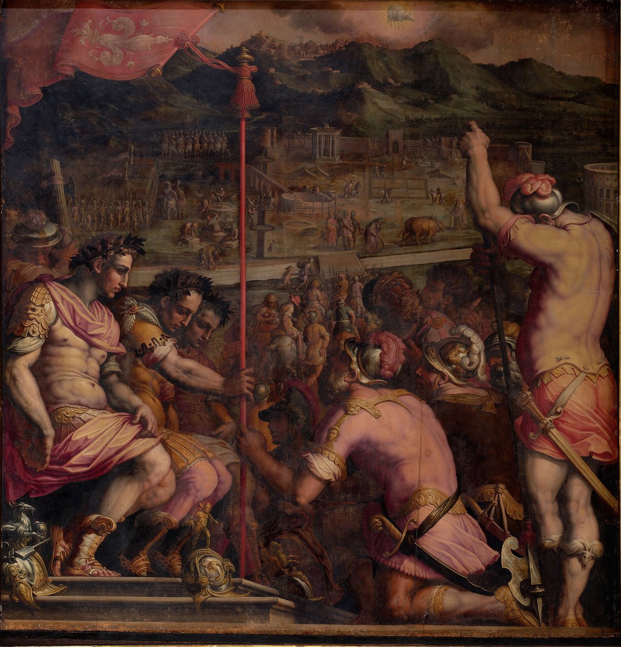Fondazione di Florentia, un insediamento romano, 1563-1565 da Giorgio Vasari