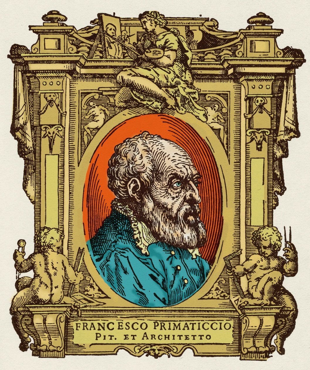 Ritratto di Francesco Primaticcio detto Il Primaticcio (1504-1570) pittore, scultore e architetto. Era un membro dell
