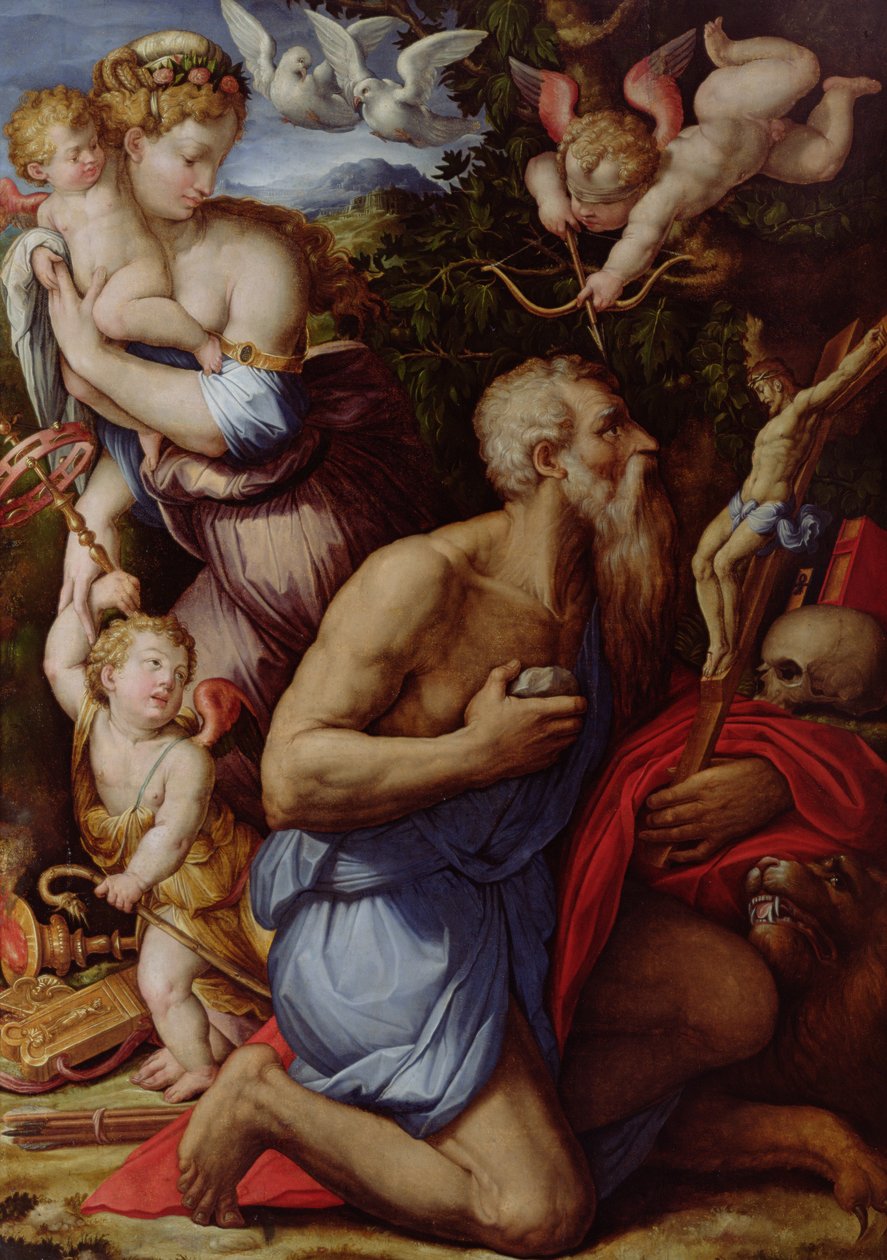 La tentazione di San Girolamo da Giorgio Vasari