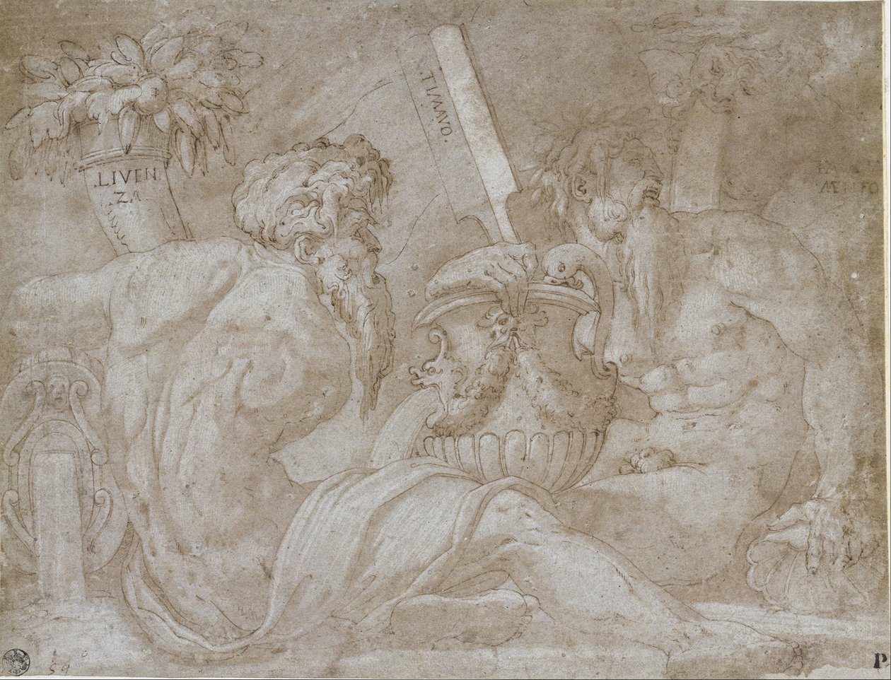 Tre divinità del fiume da Giorgio Vasari