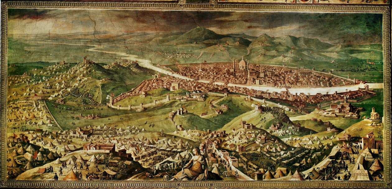 Veduta di Firenze. Affresco ... (affresco) da Giorgio Vasari