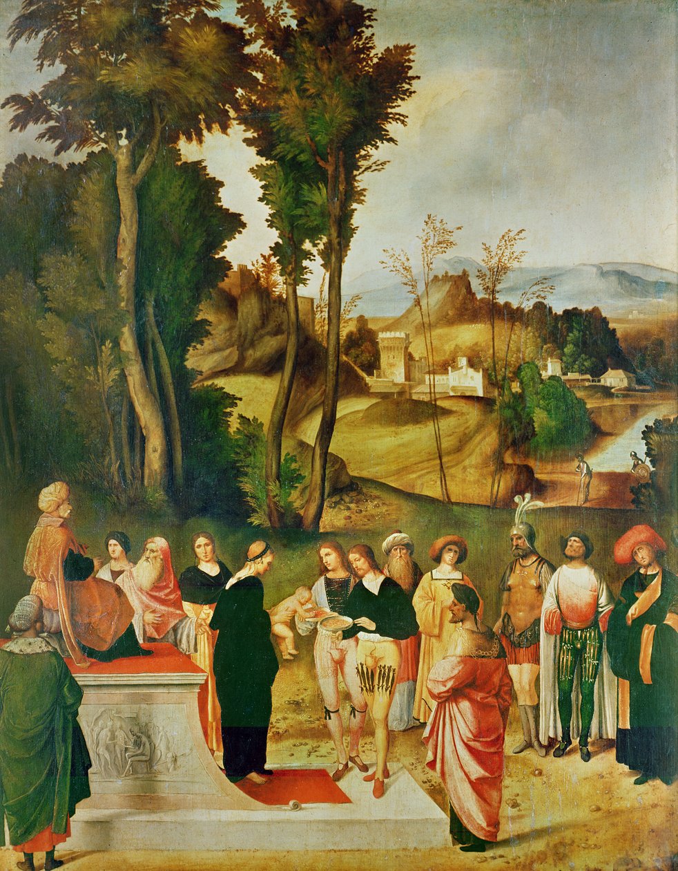 Mosè messo alla prova dal Faraone, c.1502-05 da Giorgione da Castelfranco