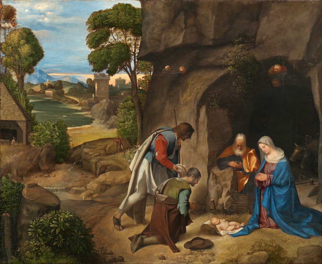 Italian: Adorazione dei pastori Allendale Adoration of the Shepherds da Giorgione