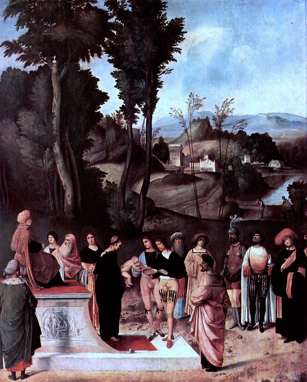 Italian: Mosè alla prova del fuoco Moses undergoing Trial by Fire da Giorgione