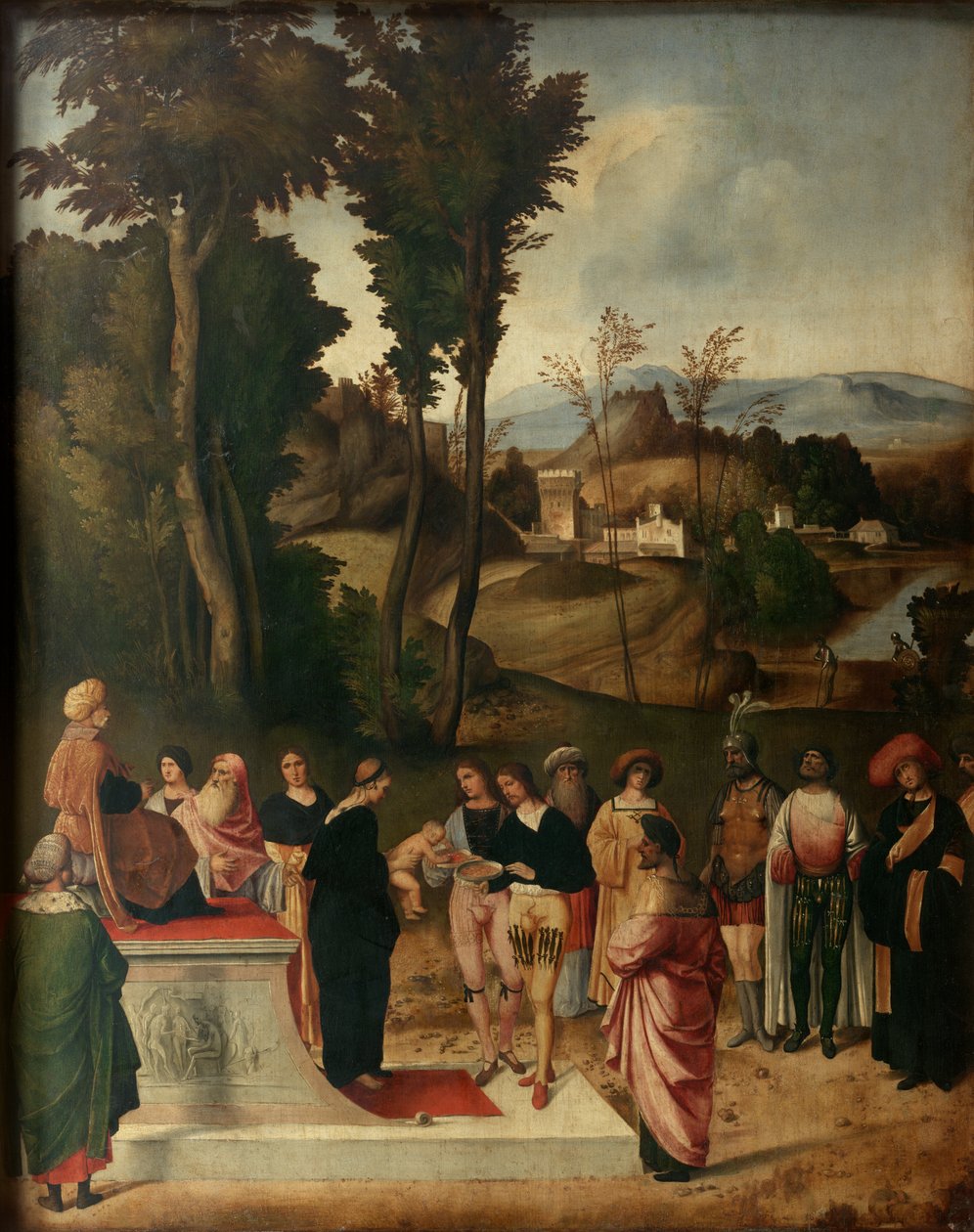 Italian: Mosè alla prova del fuoco The Test of Fire of Moses da Giorgione