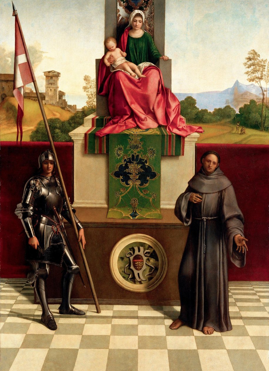 Madonna e Bambino tra i Santi Francesco e Nicasio (Madonna di Castelfranco) da Giorgione da Castelfranco