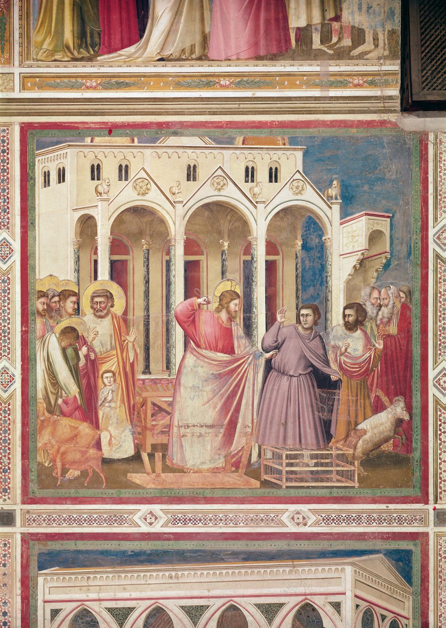 Gesù che scaccia i mercanti dal tempio, c.1303-05 da Giotto di Bondone