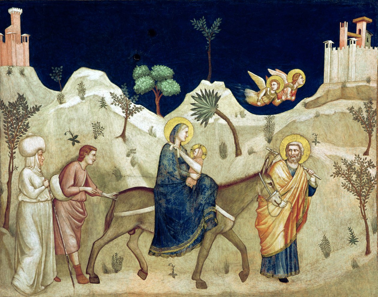La fuga in Egitto da Giotto di Bondone