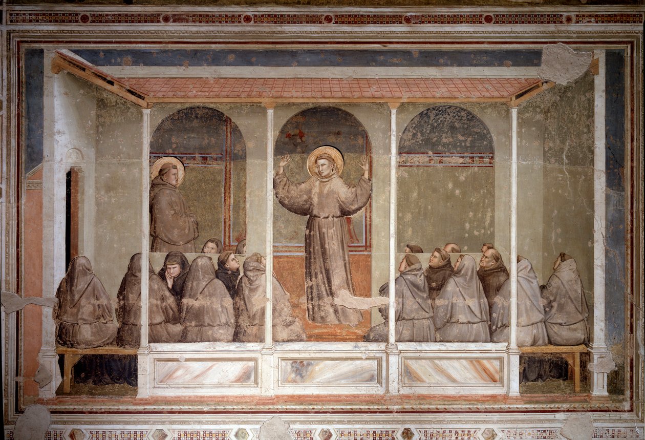 San Francesco appare a un capitolo ad Arles durante la predicazione di Sant