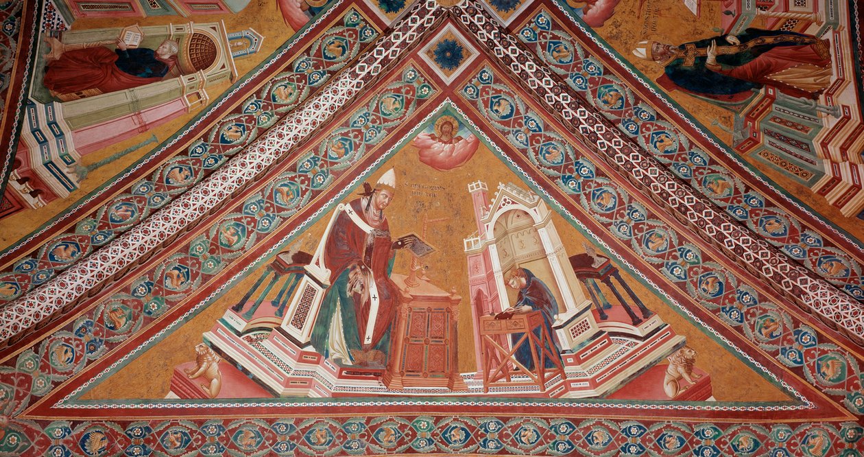 I Dottori della Chiesa: Papa Gregorio I il Grande (affresco) da Giotto (c.1266 1337)