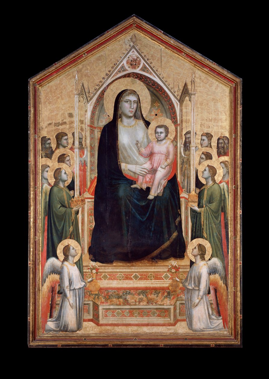 Vergine in maestà, circondata da santi da Giotto (c.1266 1337)