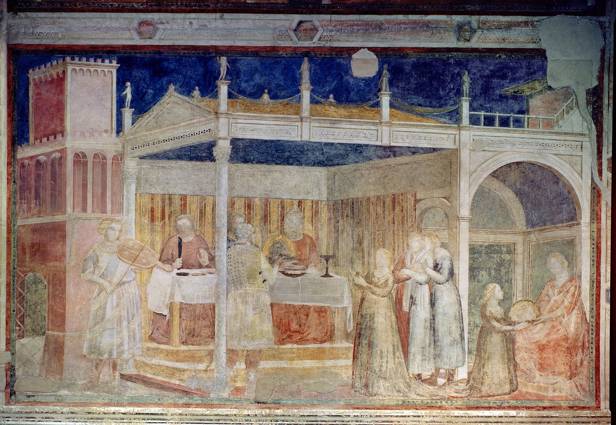 Il banchetto di Erode, dalla Cappella Peruzzi da Giotto di Bondone
