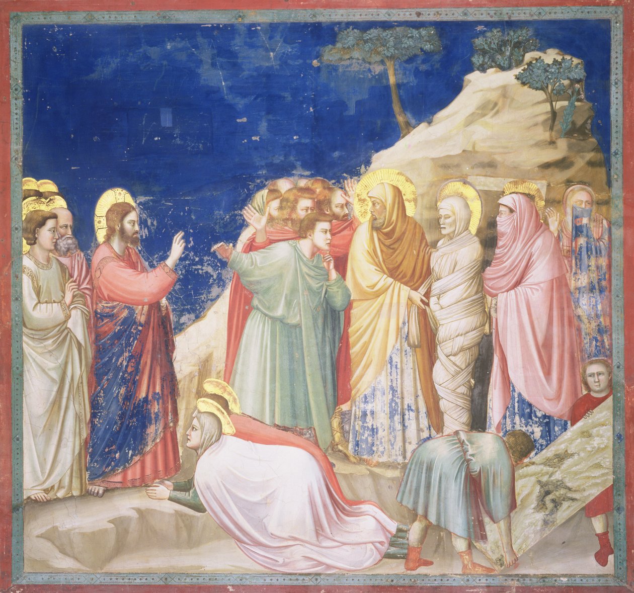 La Resurrezione di Lazzaro, c.1305 (pre-restauro) da Giotto di Bondone
