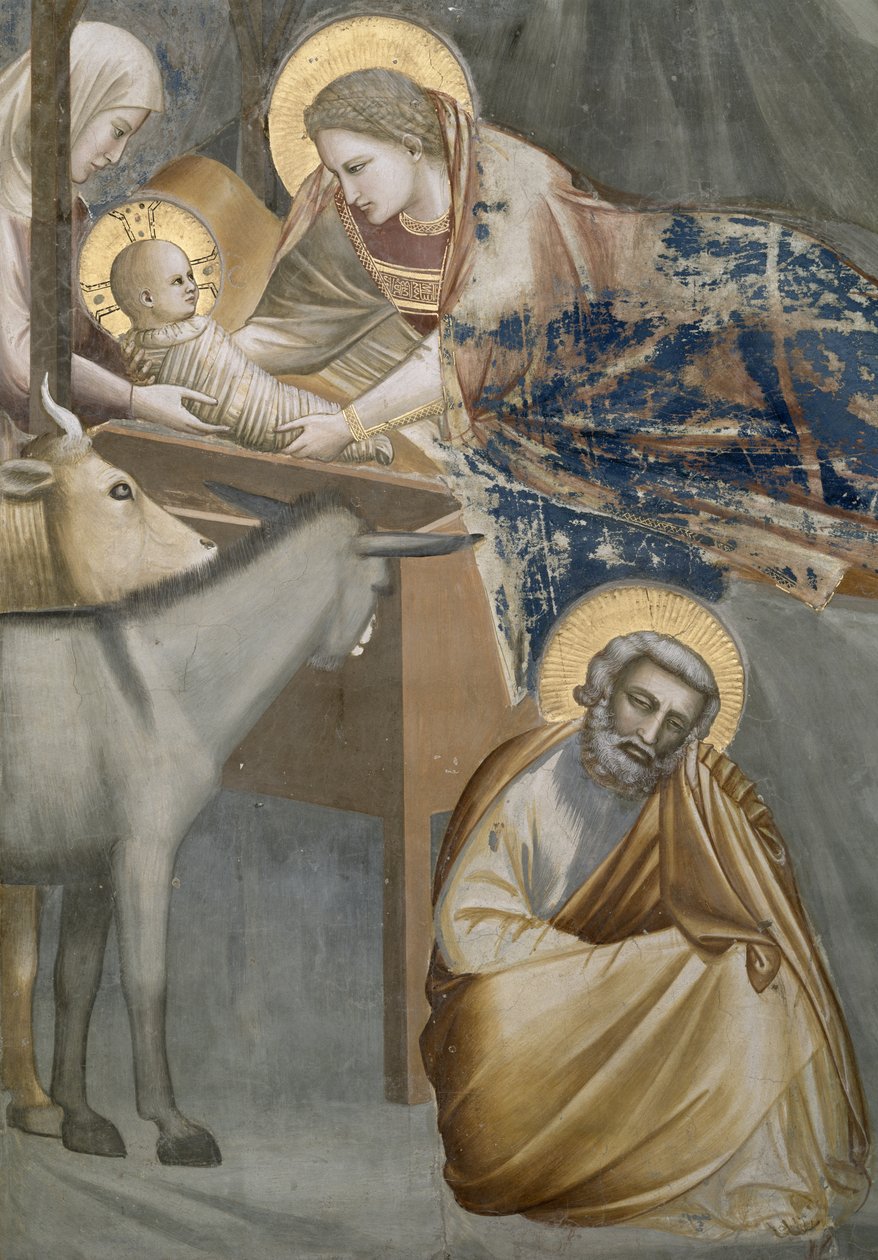 La Natività, dettaglio della Vergine e del Bambino, l