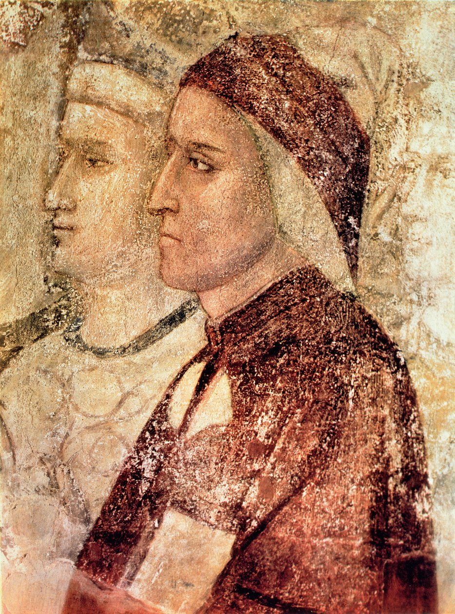 Paradiso, dettaglio di Dante Alighieri (1265-1321) c.1336 da Giotto di Bondone school of Giotto di Bondone school of
