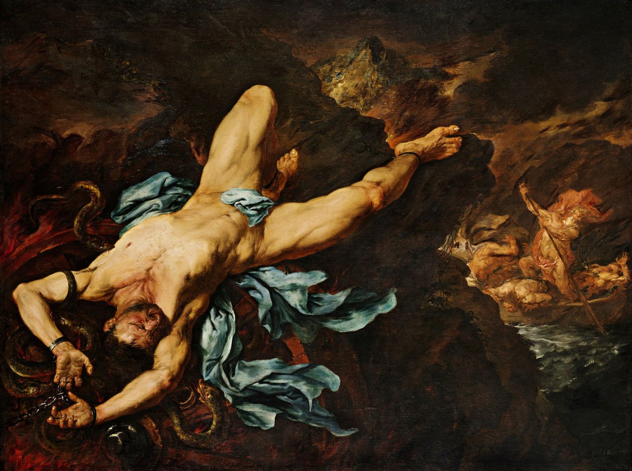 La tortura di Issione da Giovan Battista Langetti