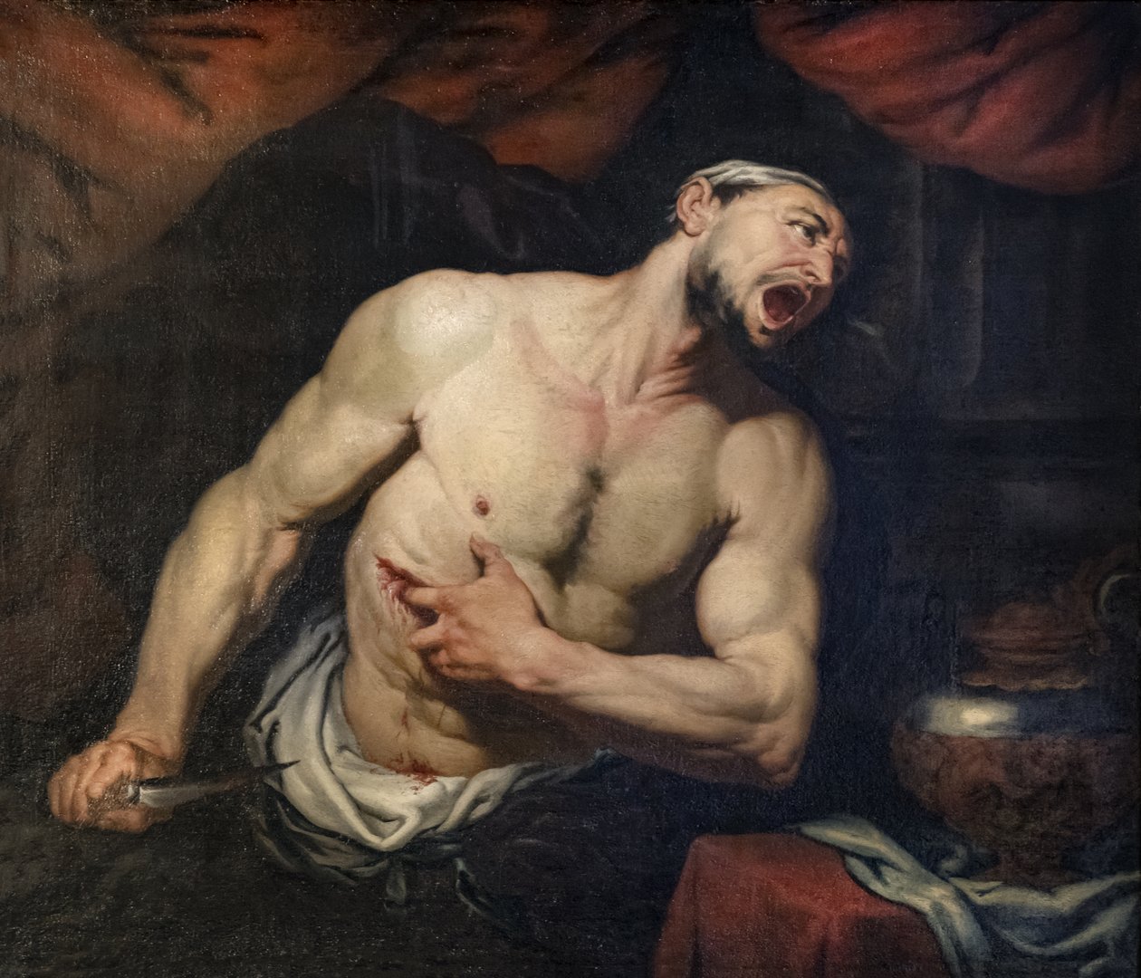 Il suicidio di Catone da Giovan Battista Langetti