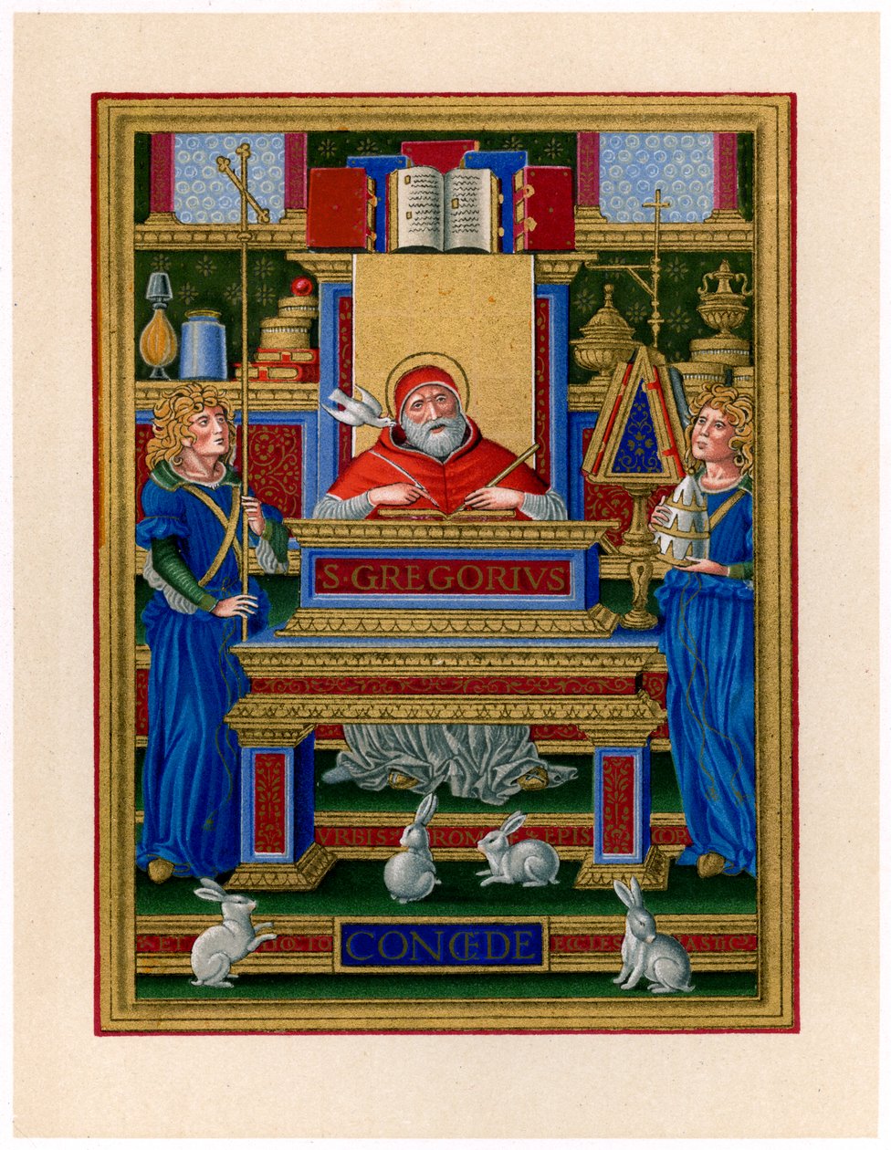 San Gregorio Magno riceve ispirazione dallo Spirito Santo, c. 1490 da Giovan Pietro Birago