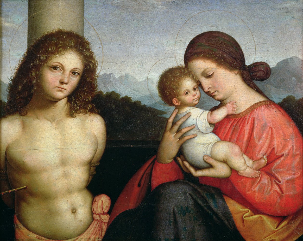 Madonna e Bambino con San Sebastiano da Giovanni Agostino da Lodi