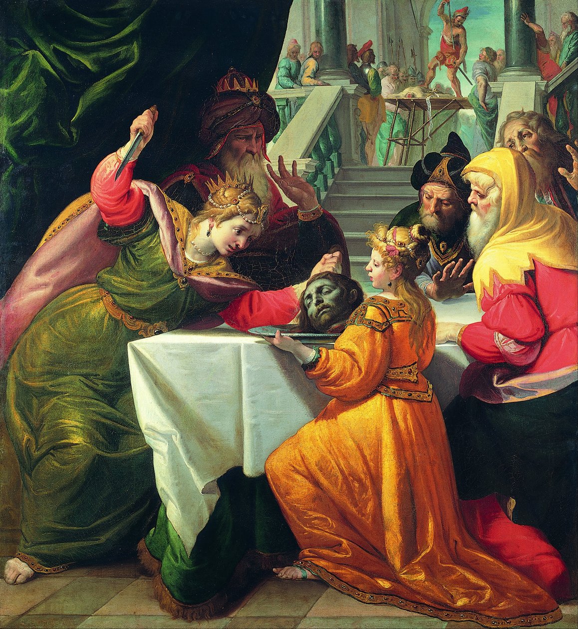 Erodiade presentata con la testa del Battista da Salomè da Giovanni Andrea Ansaldo