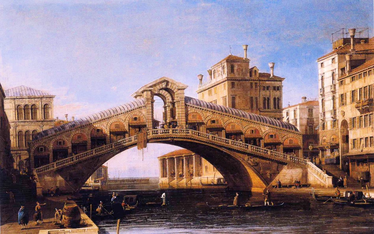 Capriccio del Ponte di Rialto con la Laguna Oltre da Giovanni Antonio Canal