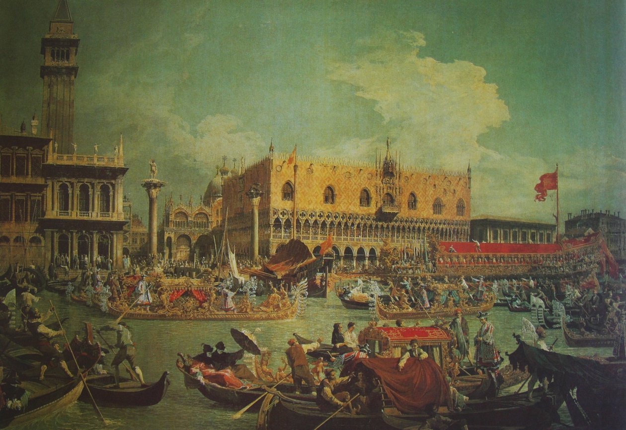 Partenza del Bucintoro per le nozze del mare da Giovanni Antonio Canal
