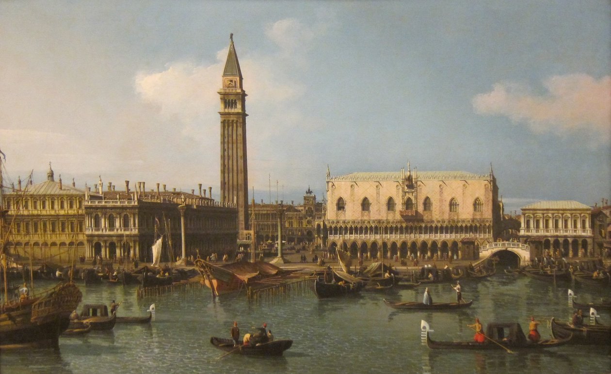 Il Molo dal Bacino di San Marco da Giovanni Antonio Canal