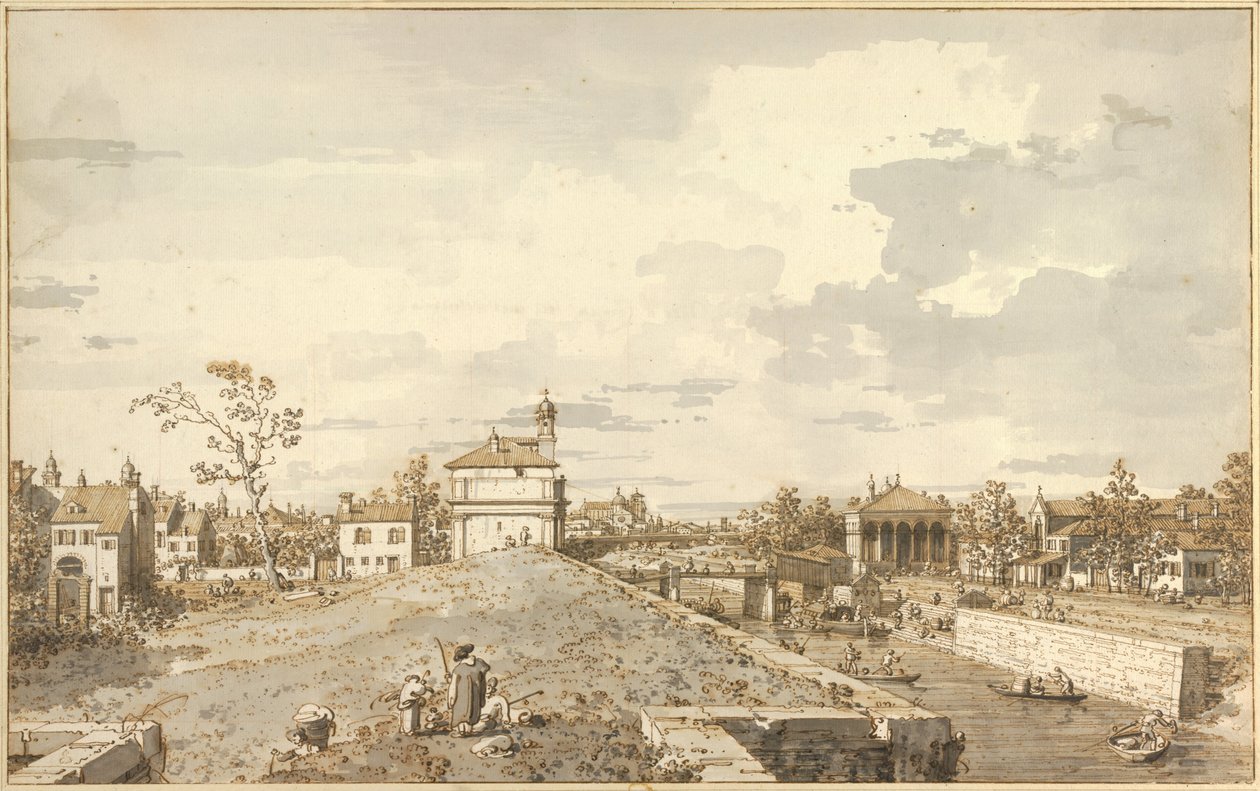 La Porta Portello con il Canale Brenta a Padova da Giovanni Antonio Canal