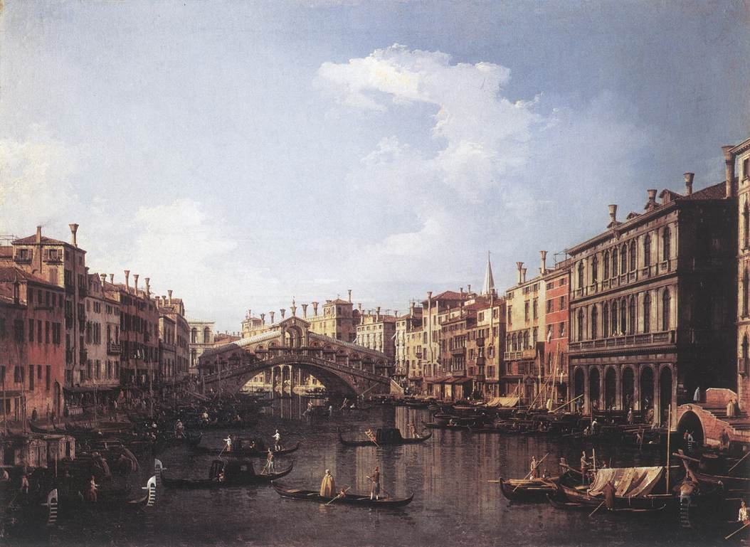 Il Ponte di Rialto da Sud da Giovanni Antonio Canal