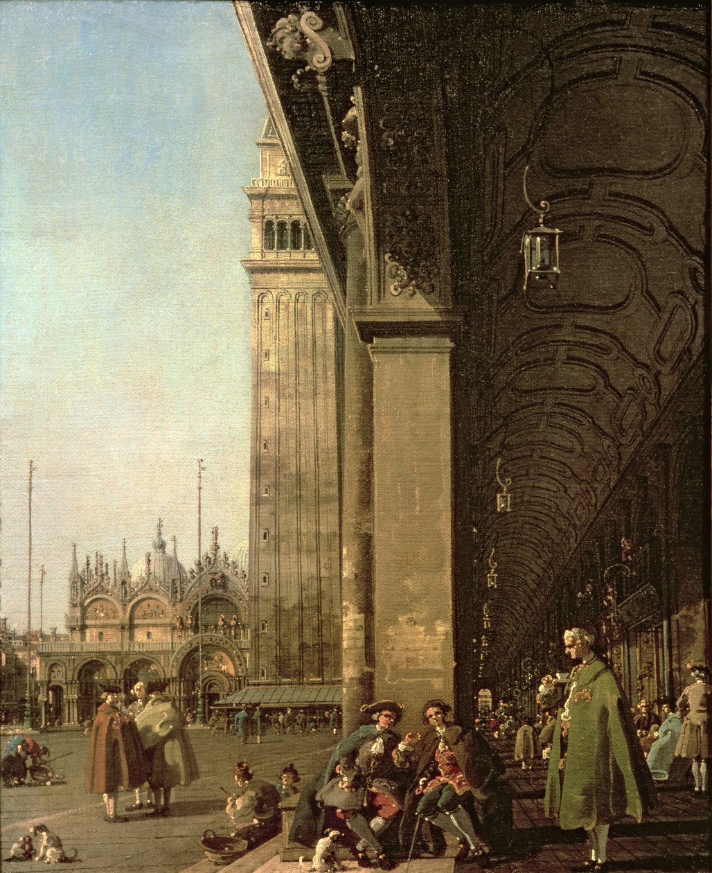 Venezia: Piazza di San Marco e la Colonnata delle Procuratie Nuove, c.1756 da Giovanni Antonio Canal