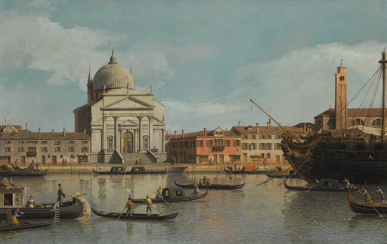 Venezia, una veduta delle Chiese del Redentore e di San Giacomo da Giovanni Antonio Canal