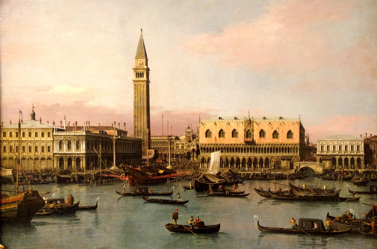 Veduta della Piazzetta e del Bacino di San Marco a Venezia da Giovanni Antonio Canal