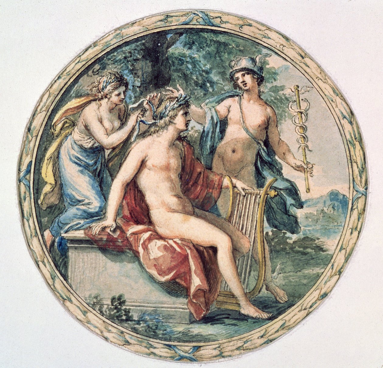 Apollo con la sua Lira, Mercurio e una Musa da Giovanni Battista Cipriani