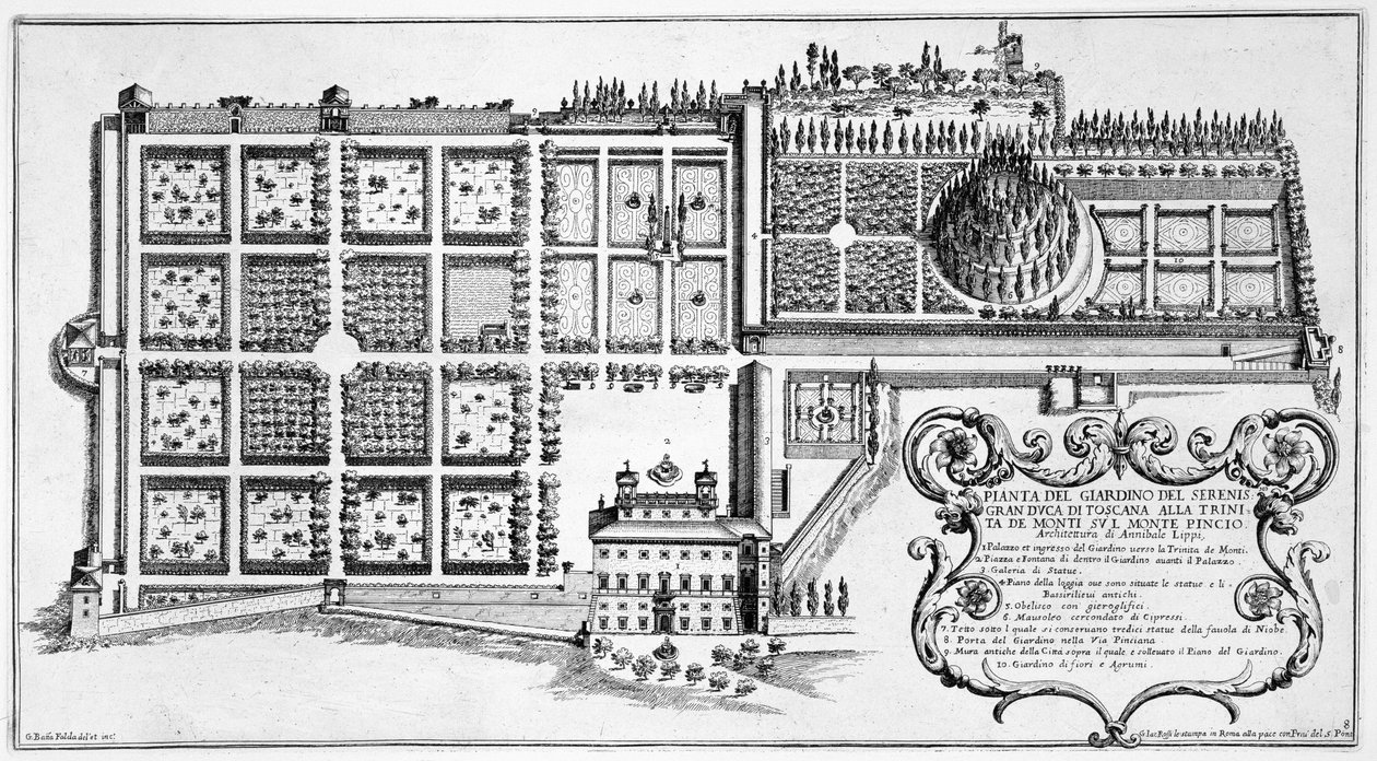 Giardino del Granduca di Toscana sulla Trinità dei Monti al Pincio, Roma, da 