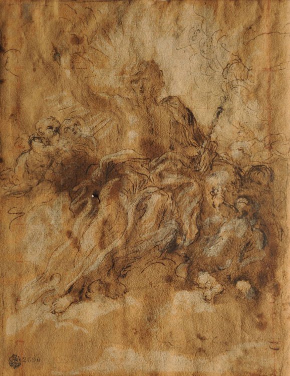 Cristo in gloria con gli angeli da Giovanni Battista Gaulli