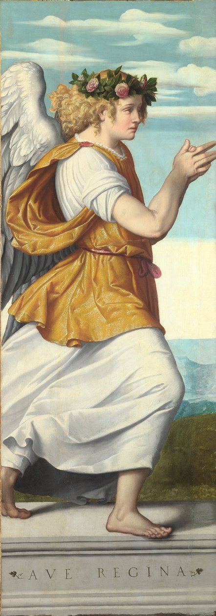 Un angelo (pannello) da Giovanni Battista Moroni