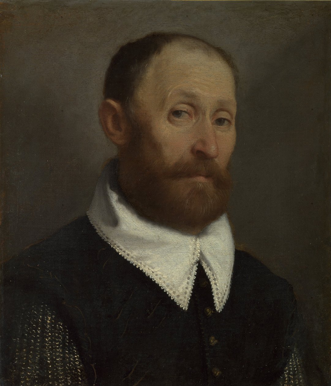 Ritratto di un uomo con sopracciglia alzate da Giovanni Battista Moroni