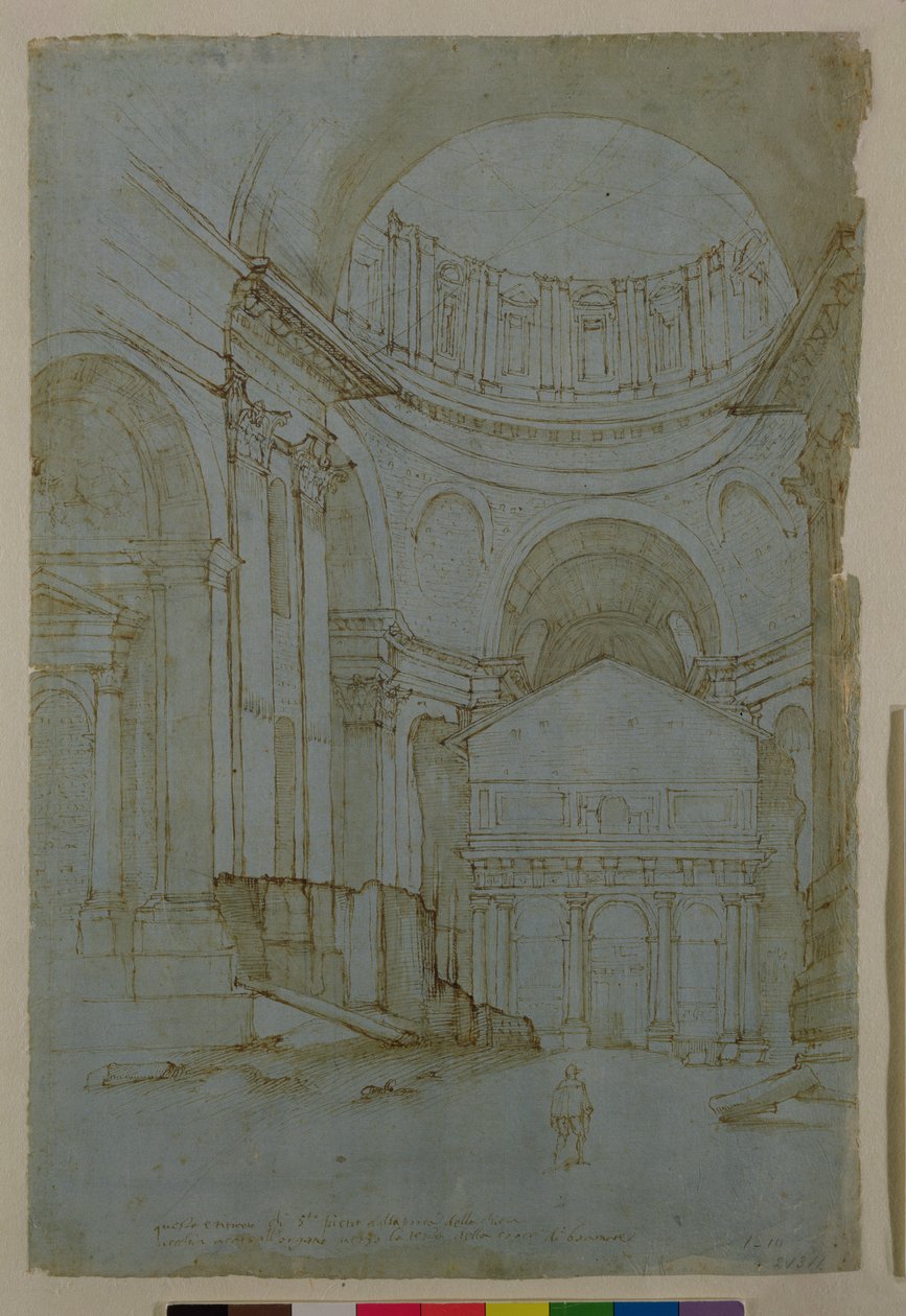 Veduta di San Pietro Nuovo a Roma da Giovanni Battista Naldini