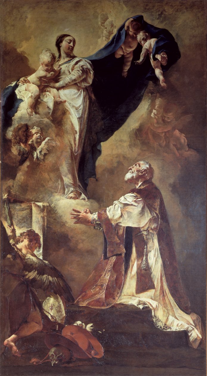 La Vergine e il Bambino che appaiono a San Filippo Neri, 1725-26 da Giovanni Battista Piazzetta