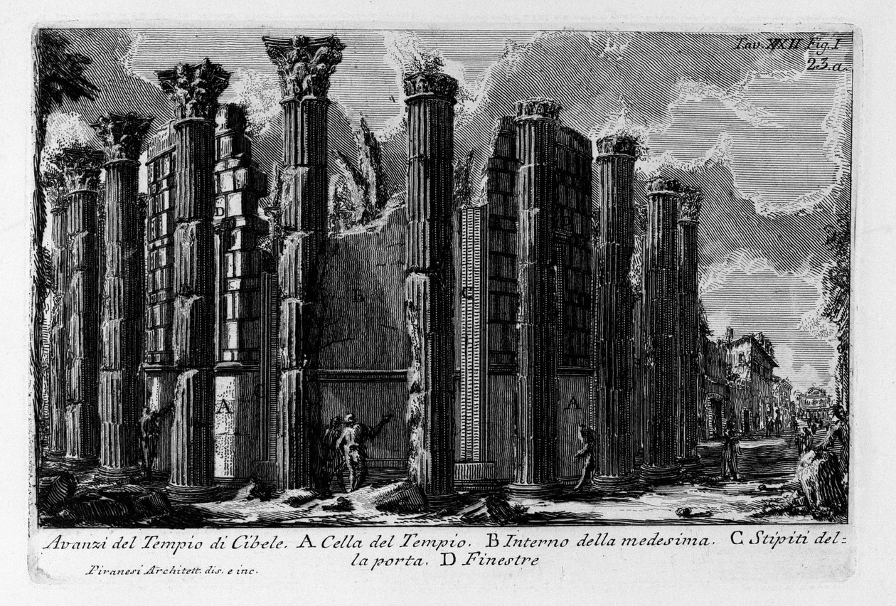 Avanzi del Tempio di Cibele da Giovanni Battista Piranesi