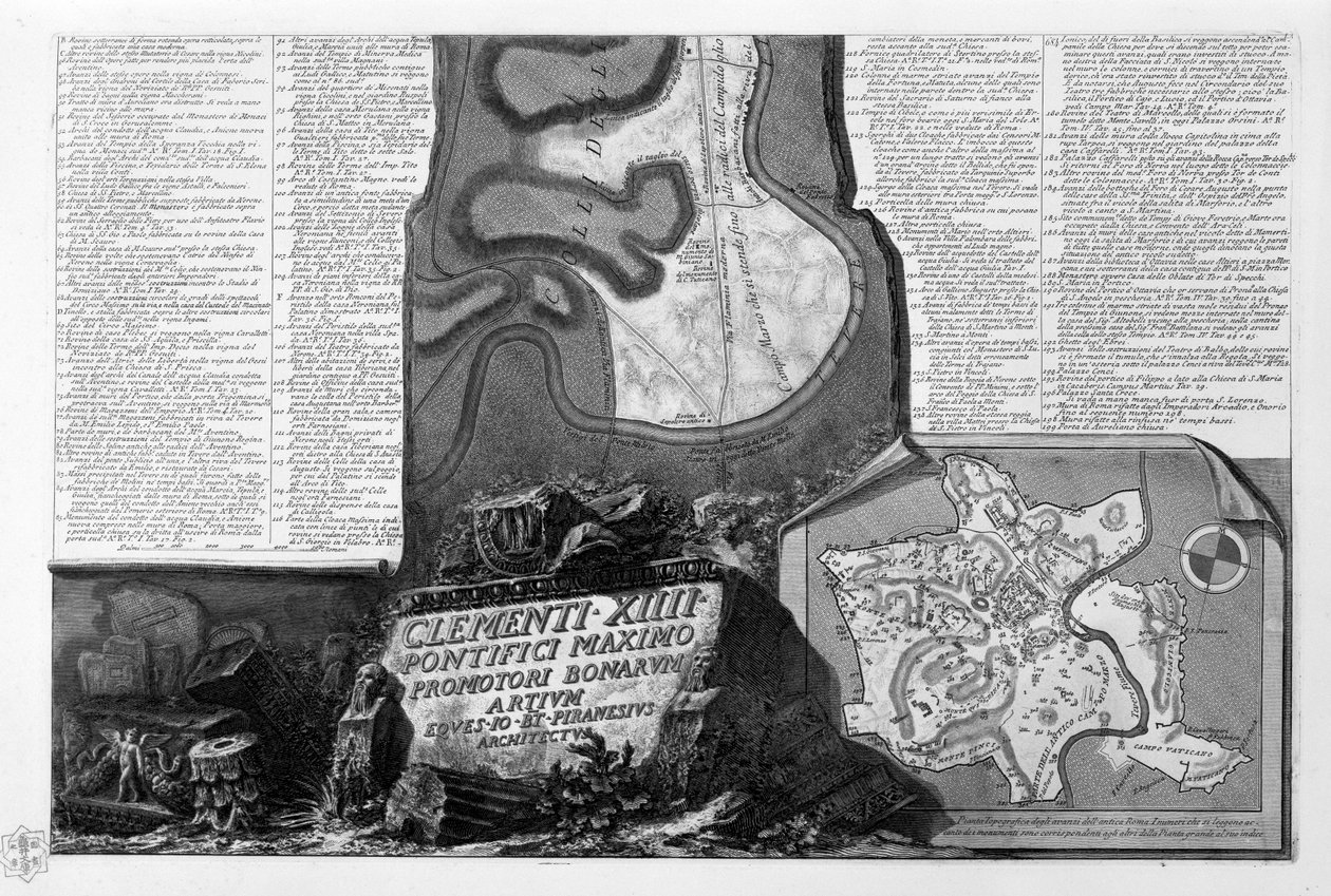 Mappa di Roma, parte 2 da Giovanni Battista Piranesi