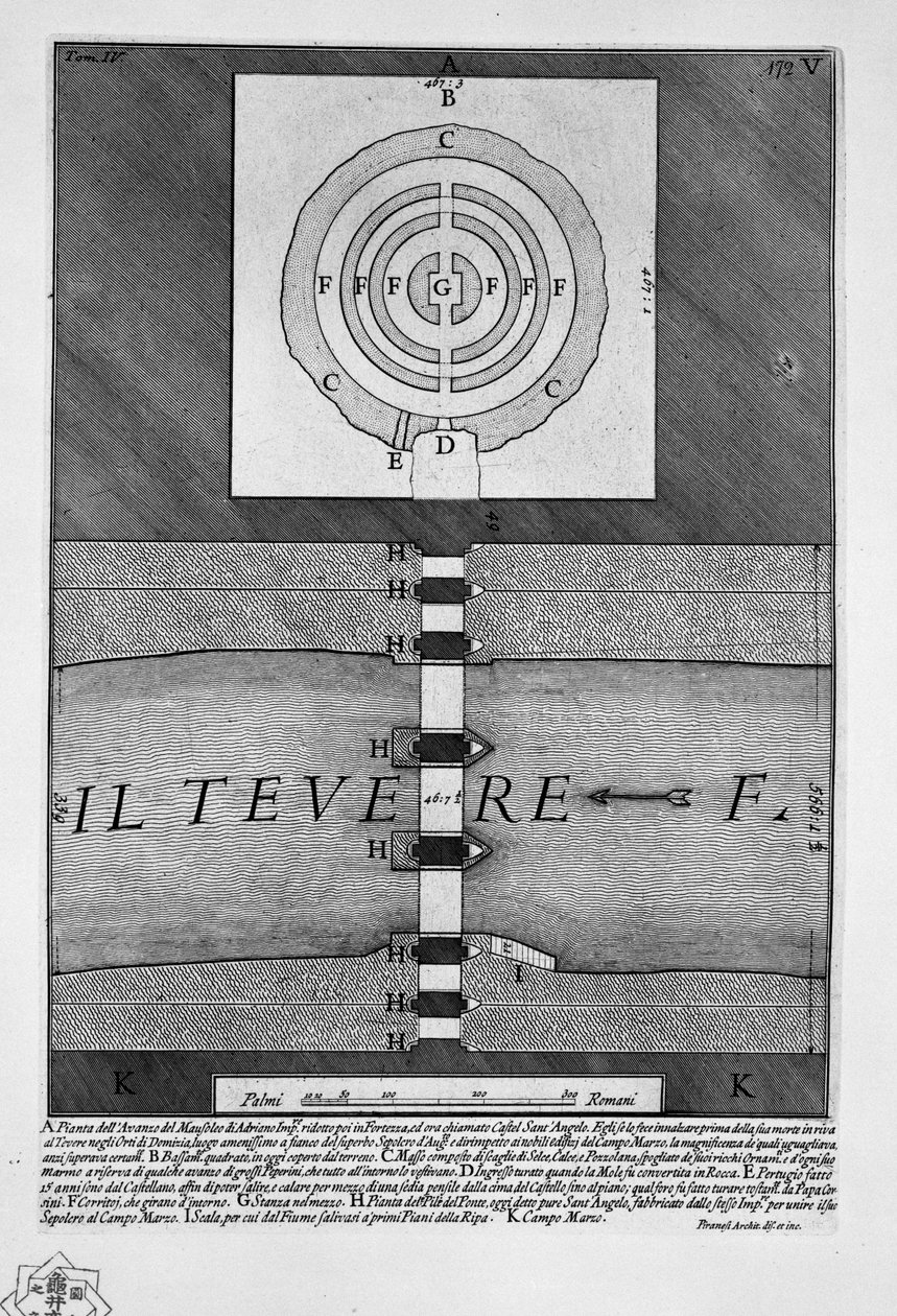 Mausoleo di Adriano da Giovanni Battista Piranesi