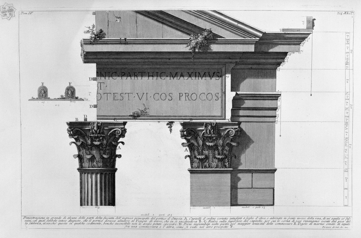 Portico di Ottavia da Giovanni Battista Piranesi