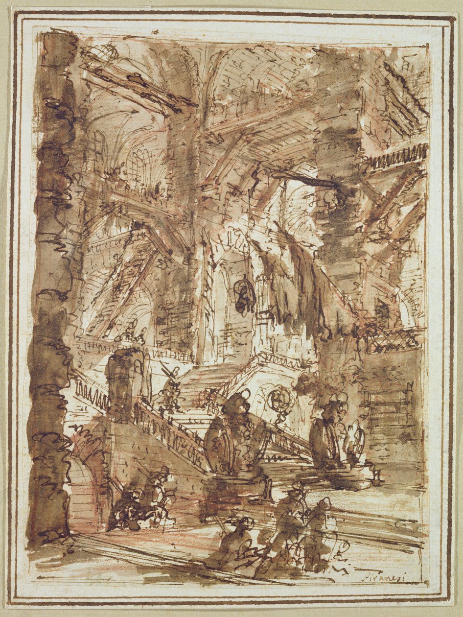Disegno preparatorio per la tavola numero VIII della serie 