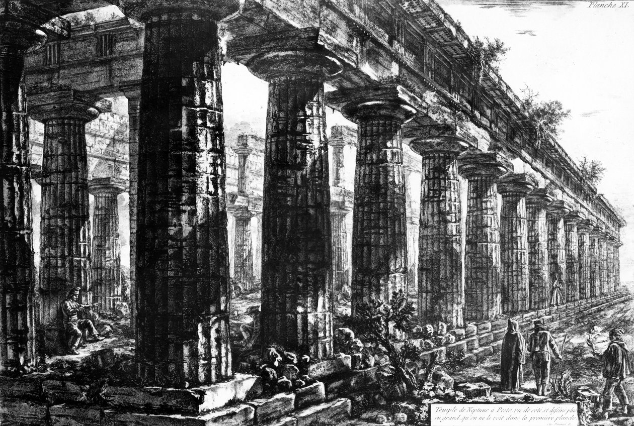 Il Tempio di Nettuno a Paestum, inciso da Francesco Piranesi, 1778 da Giovanni Battista Piranesi