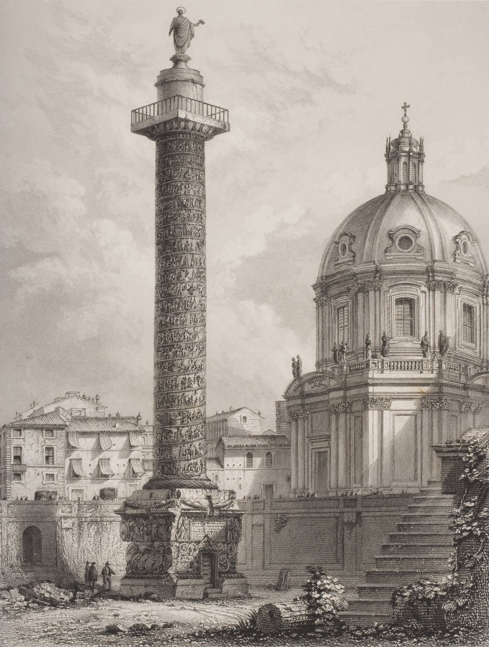 Colonna Traiana, Roma, incisa da A. Willmore da Giovanni Battista Piranesi