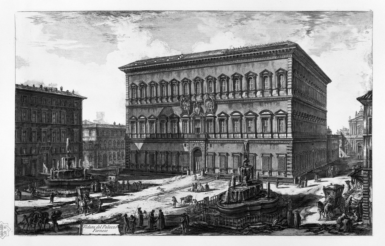 Veduta del Palazzo Farnese da Giovanni Battista Piranesi