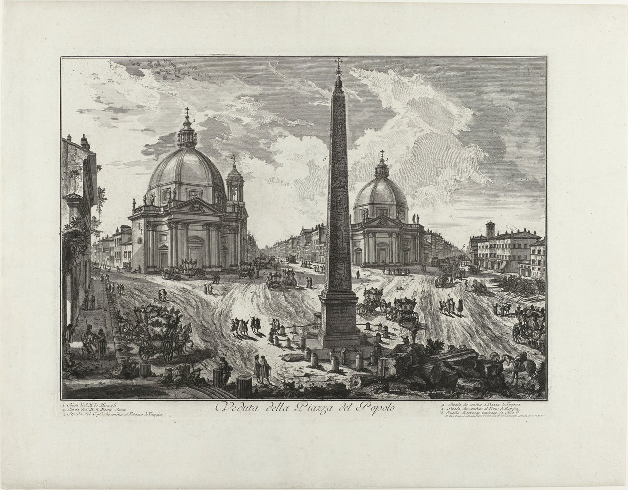 Veduta della Piazza del Popolo da Giovanni Battista Piranesi